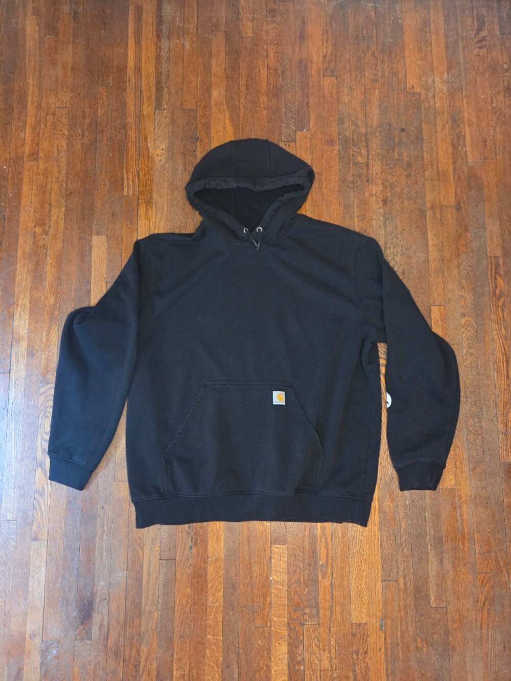 Modern Carhartt Black Long Sleeve Pullover Loose Fit Hoodie